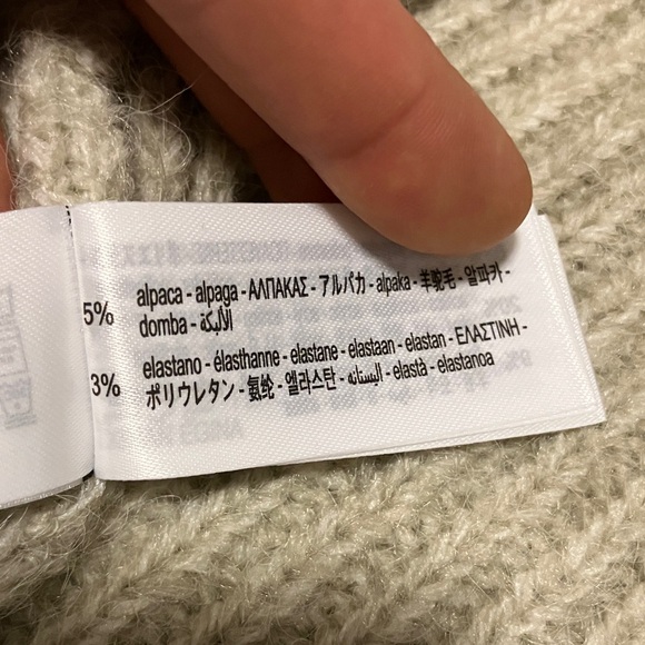 NWT Zara turtleneck wool blend crossover sweater vest size medium green - Picture 5 of 6